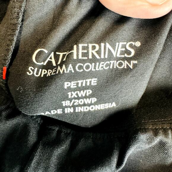 New Catherines Womans Sz 1XWP 18/20WP Petite Pants Black Suprema Stretch Comfort - Picture 7 of 8